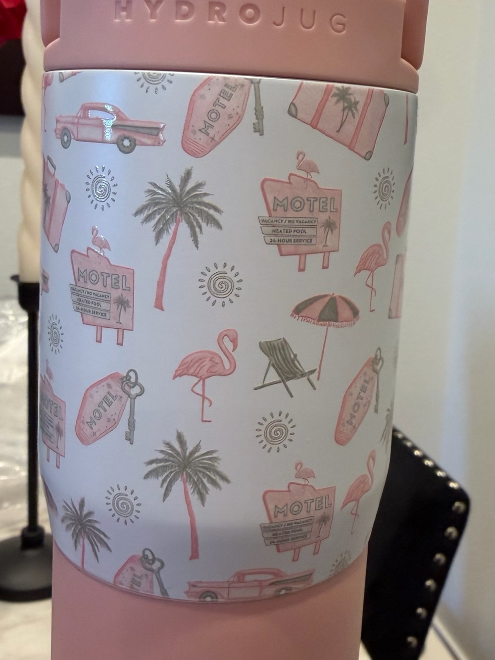 Pink Road Trip Kay x Hydro jug 14 oz Travel Tumbler for Kids! - Picture 4 of 4